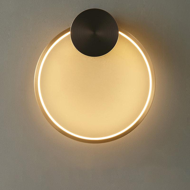 Oriaenne Wandleuchte modern minimalistisch ringförmig LED aus Metall in Messing