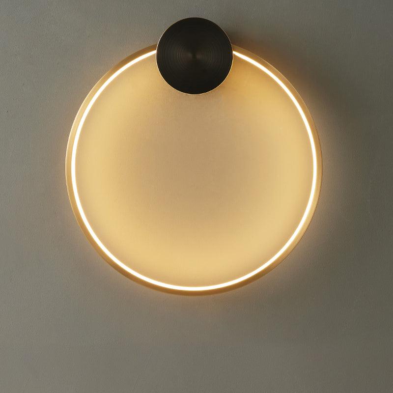 Oriaenne Wandleuchte modern minimalistisch ringförmig LED aus Metall in Messing