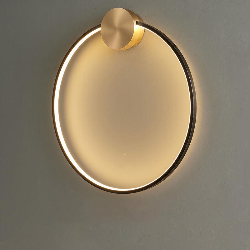 Oriaenne Wandleuchte modern minimalistisch ringförmig LED aus Metall in Messing