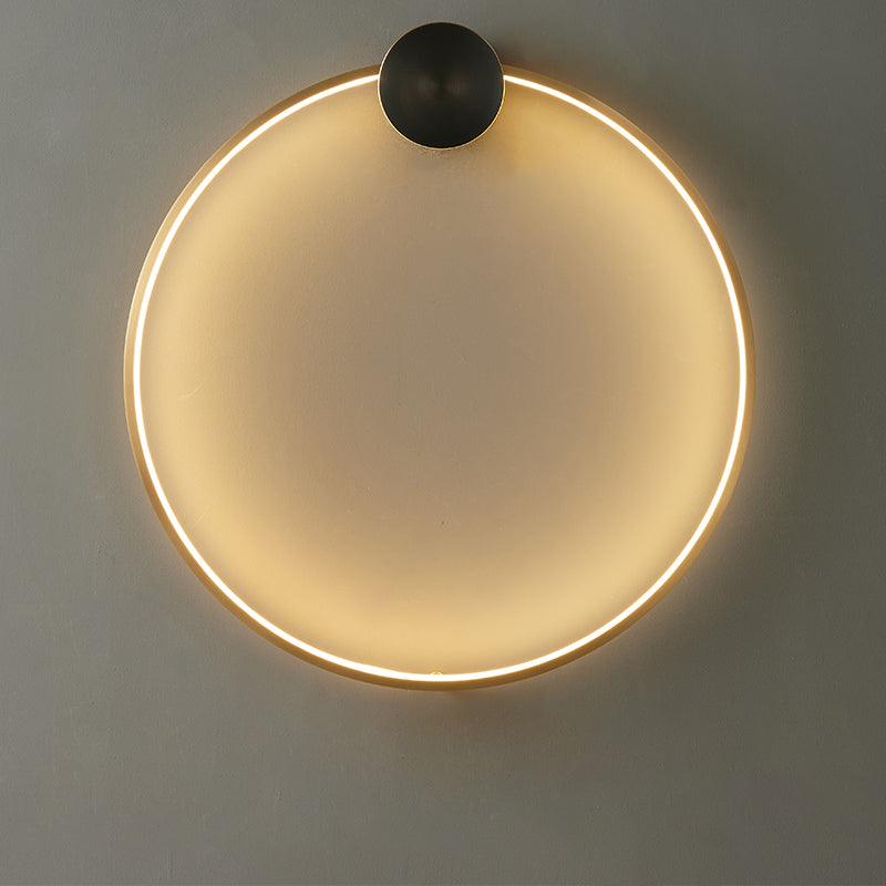 Oriaenne Wandleuchte modern minimalistisch ringförmig LED aus Metall in Messing