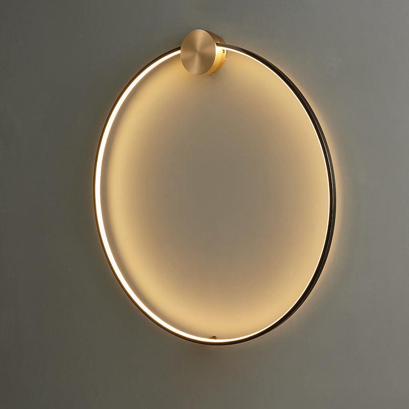 Oriaenne Wandleuchte modern minimalistisch ringförmig LED aus Metall in Messing