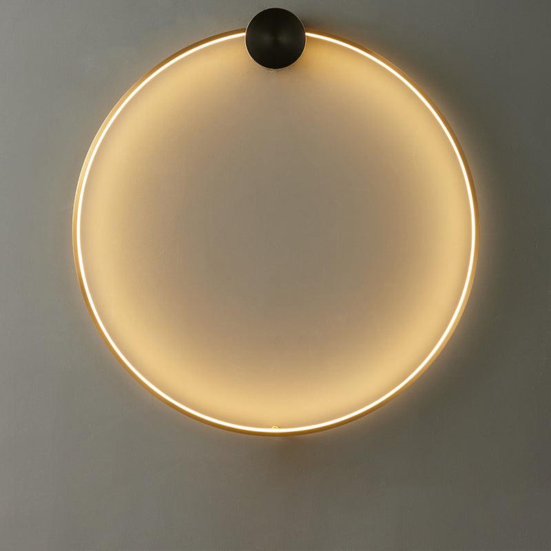 Oriaenne Wandleuchte modern minimalistisch ringförmig LED aus Metall in Messing