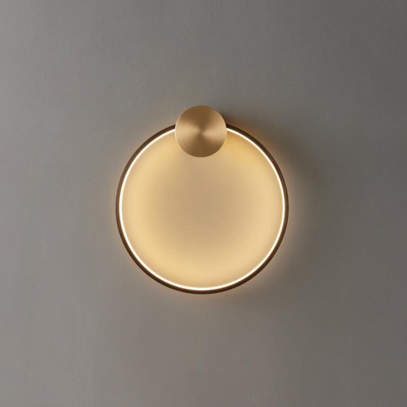 Oriaenne Wandleuchte modern minimalistisch ringförmig LED aus Metall in Messing