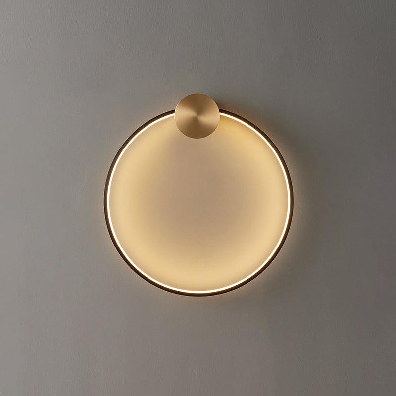 Oriaenne Wandleuchte modern minimalistisch ringförmig LED aus Metall in Messing