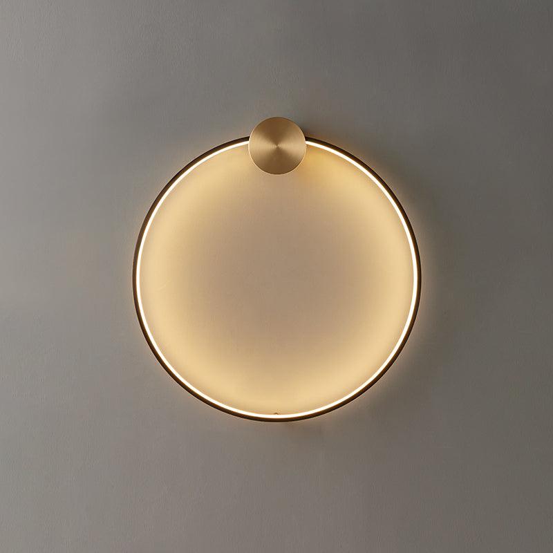 Oriaenne Wandleuchte modern minimalistisch ringförmig LED aus Metall in Messing