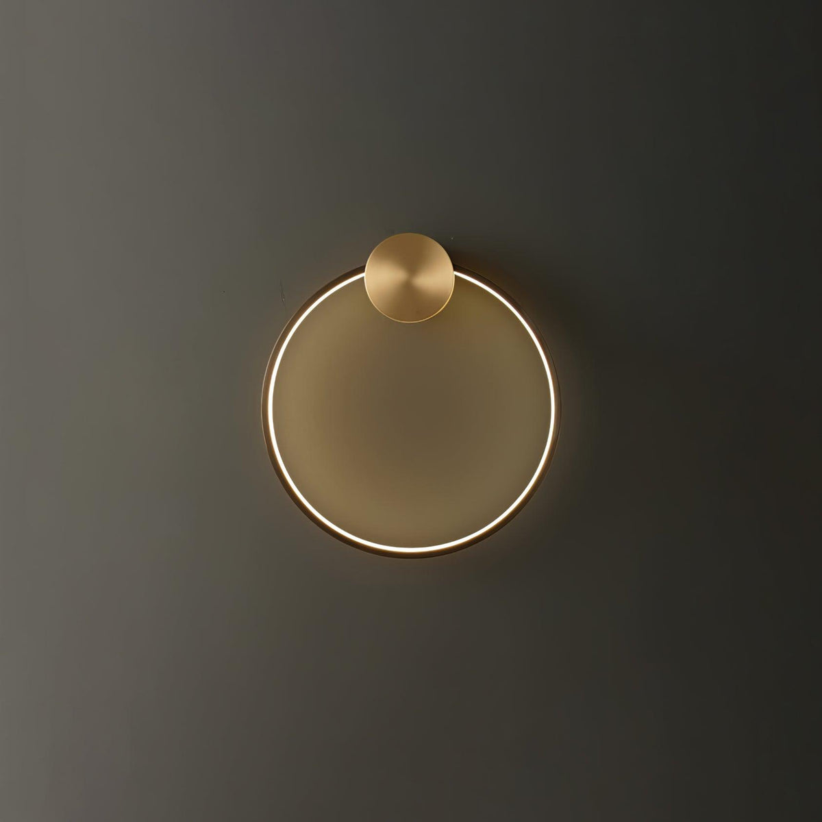 Oriaenne Wandleuchte modern minimalistisch ringförmig LED aus Metall in Messing
