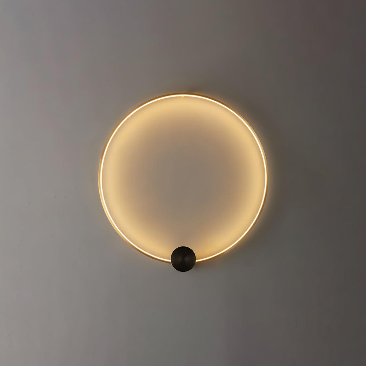Oriaenne Wandleuchte modern minimalistisch ringförmig LED aus Metall in Messing