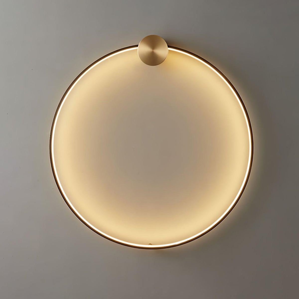 Oriaenne Wandleuchte modern minimalistisch ringförmig LED aus Metall in Messing