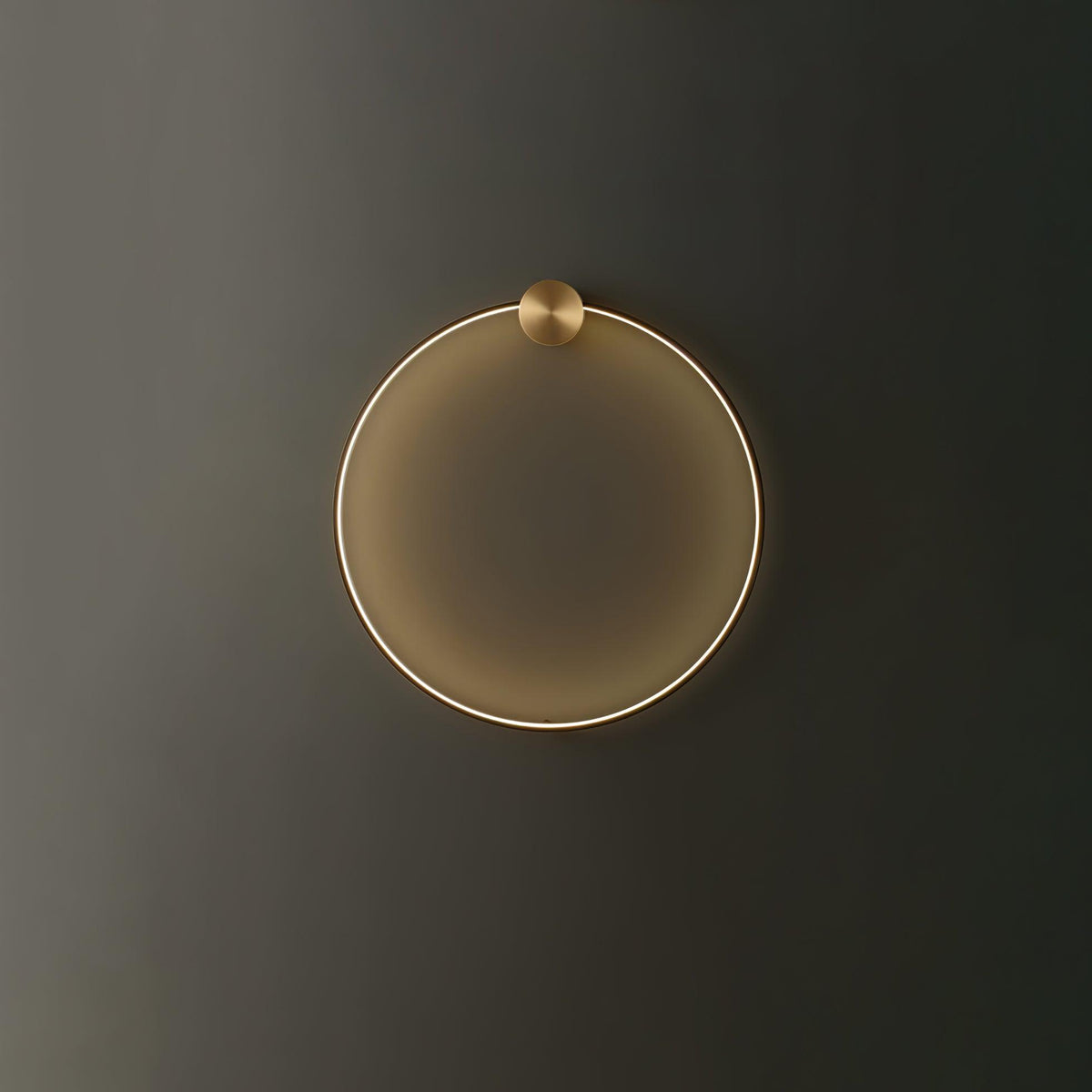 Oriaenne Wandleuchte modern minimalistisch ringförmig LED aus Metall in Messing