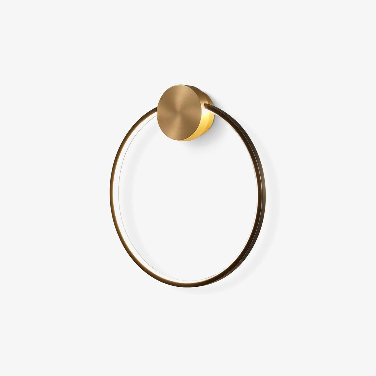 Oriaenne Wandleuchte modern minimalistisch ringförmig LED aus Metall in Messing