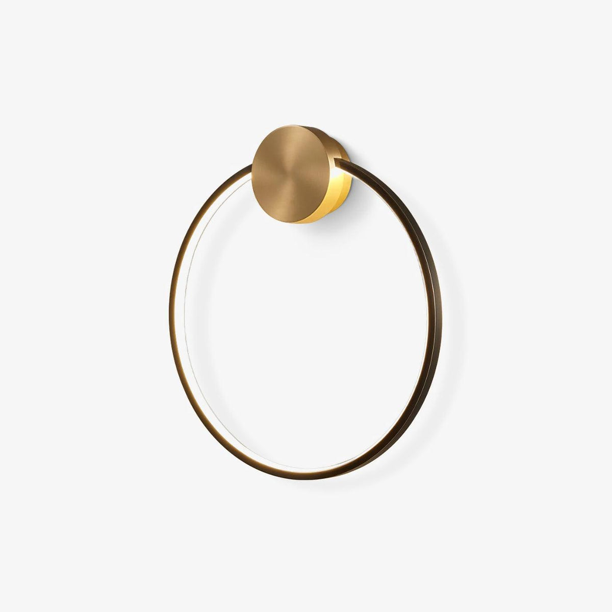 Oriaenne Wandleuchte modern minimalistisch ringförmig LED aus Metall in Messing