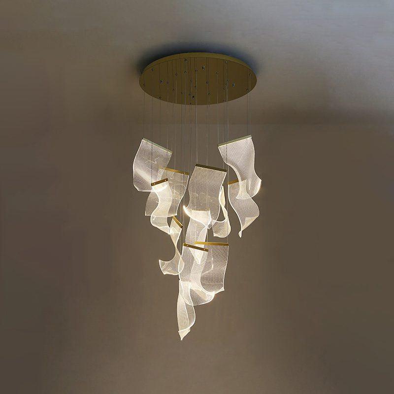 Lucuian Kronleuchter Acryl LED Abstrakt Schwebend