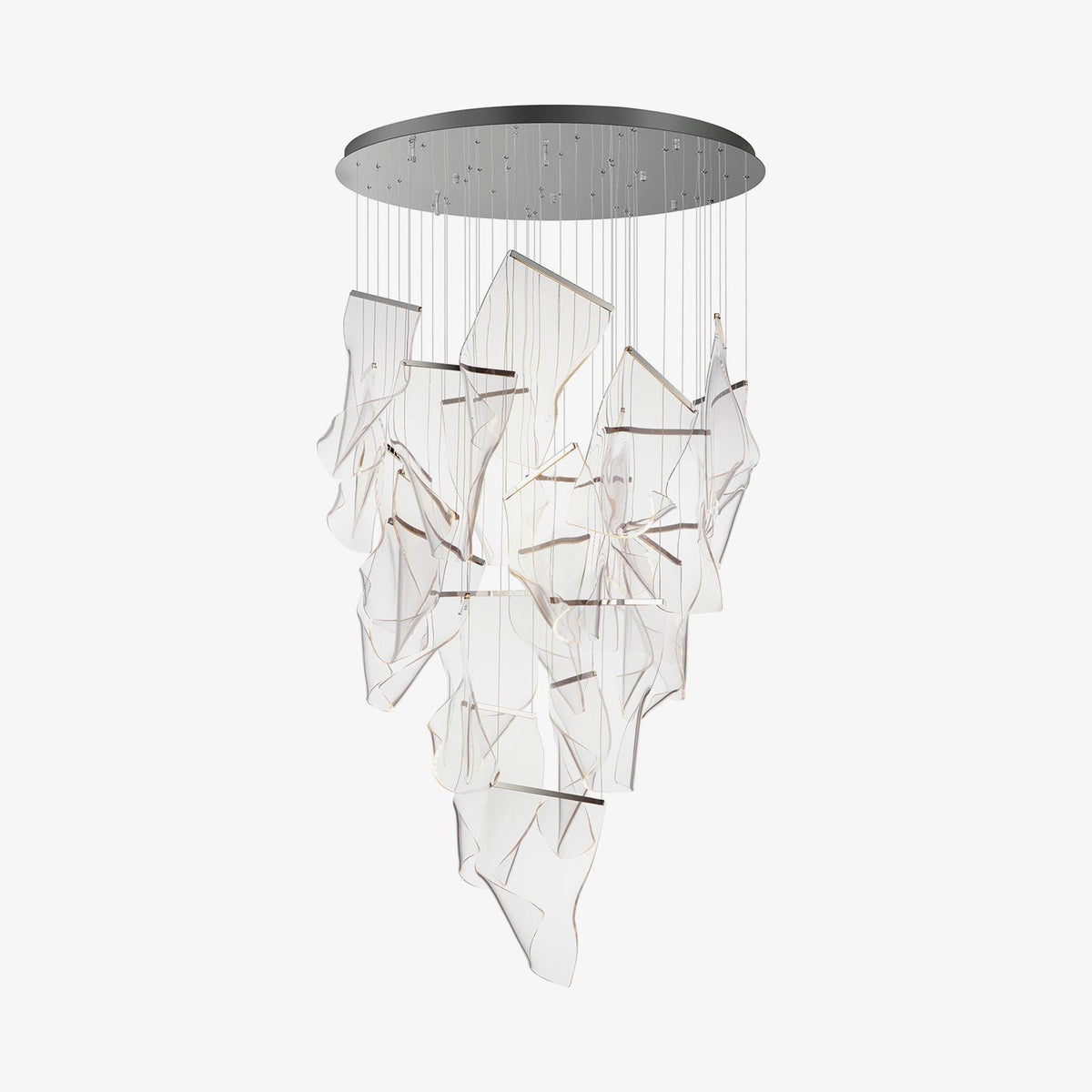 Lucuian Kronleuchter Acryl LED Abstrakt Schwebend