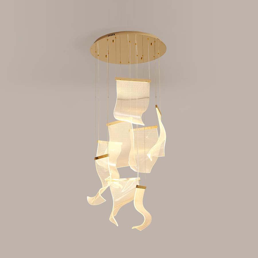 Lucuian Kronleuchter Acryl LED Abstrakt Schwebend