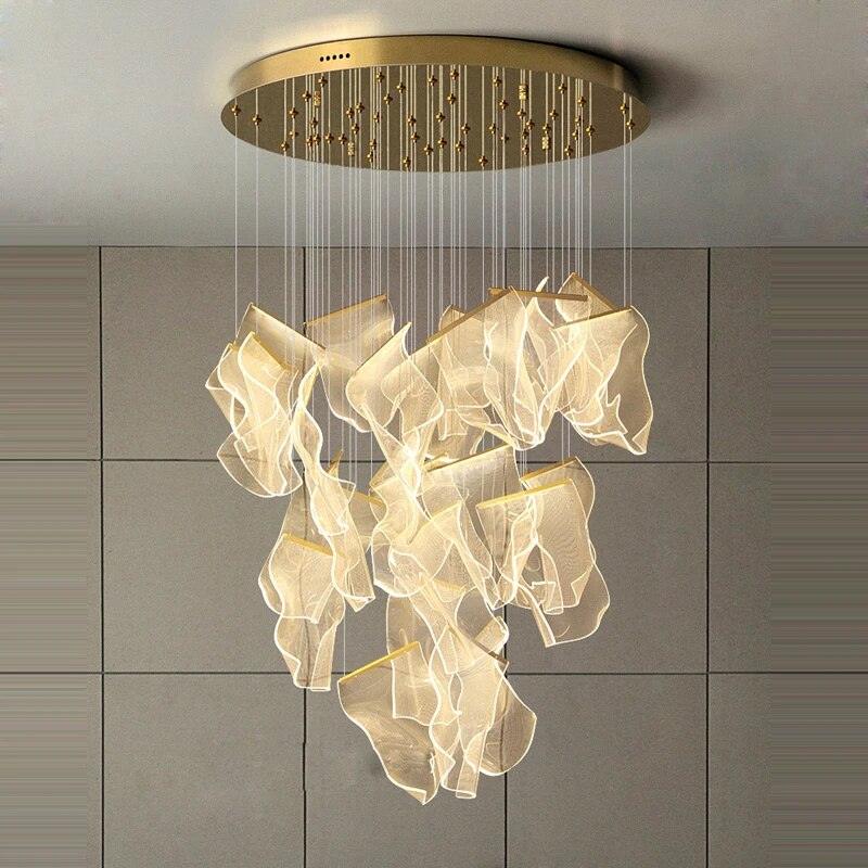 Lucuian Kronleuchter Acryl LED Abstrakt Schwebend