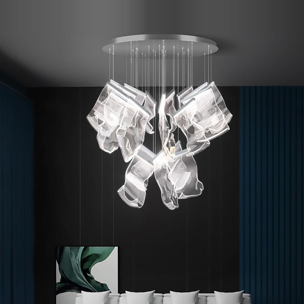 Lucuian Kronleuchter Acryl LED Abstrakt Schwebend
