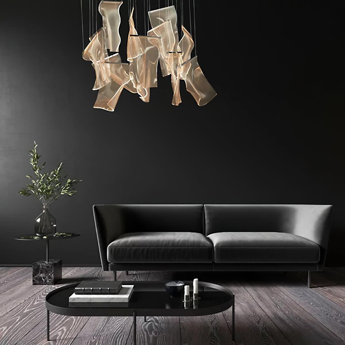 Lucuian Kronleuchter Acryl LED Abstrakt Schwebend