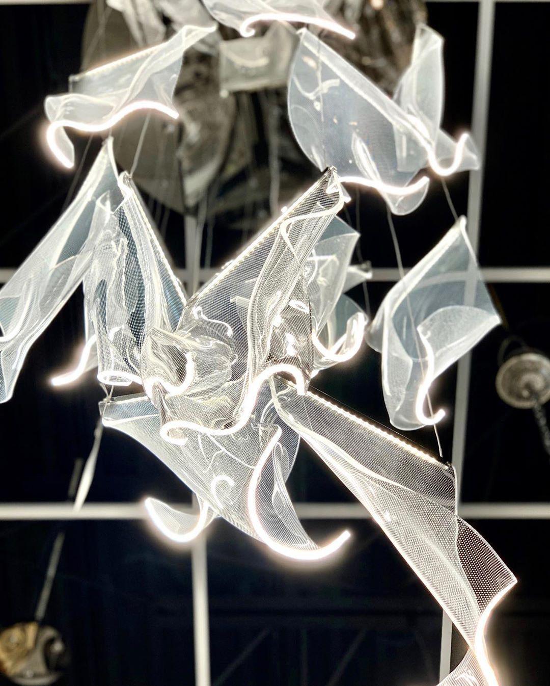 Lucuian Kronleuchter Acryl LED Abstrakt Schwebend