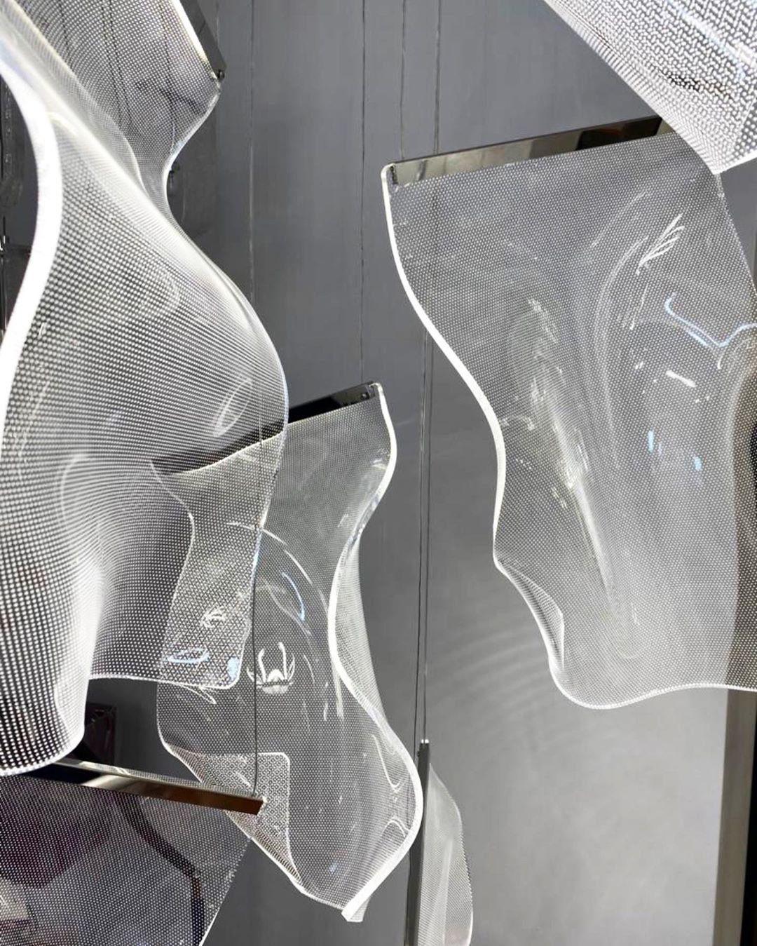 Lucuian Kronleuchter Acryl LED Abstrakt Schwebend