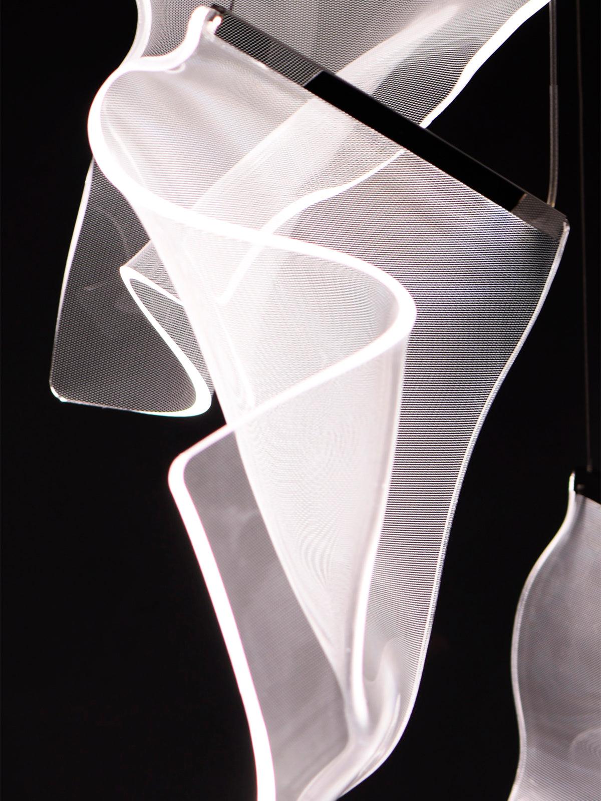 Lucuian Kronleuchter Acryl LED Abstrakt Schwebend