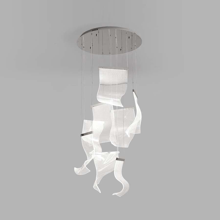 Lucuian Kronleuchter Acryl LED Abstrakt Schwebend