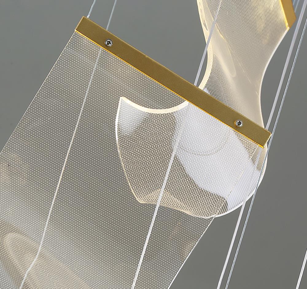 Lucuian Kronleuchter Acryl LED Abstrakt Schwebend