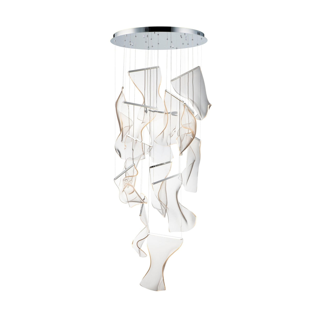 Lucuian Kronleuchter Acryl LED Abstrakt Schwebend