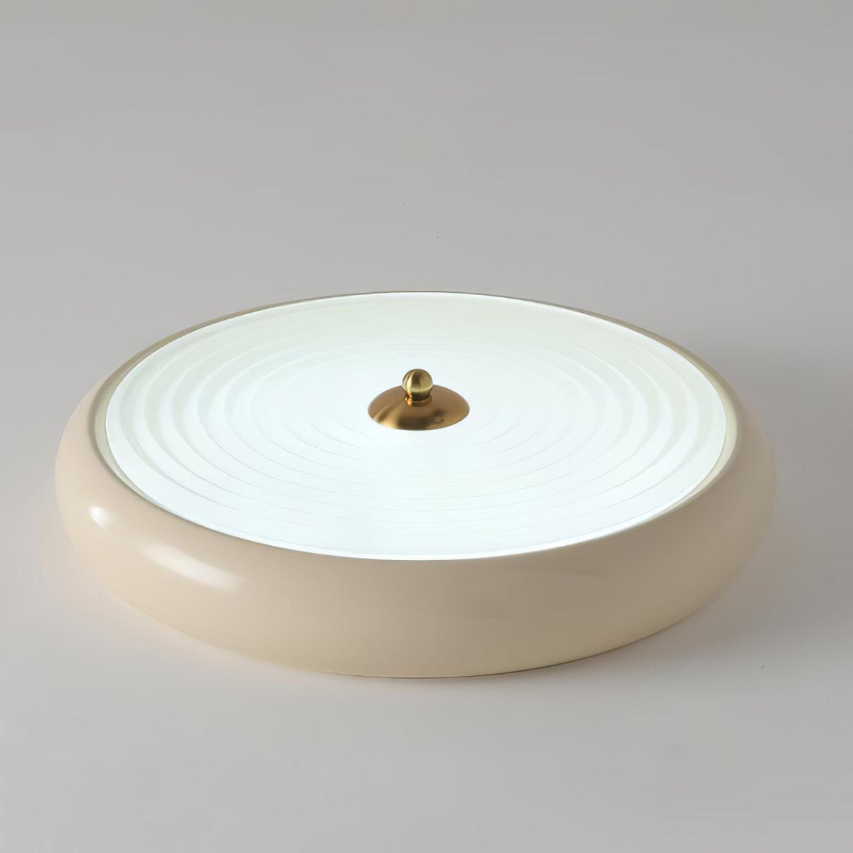 Utheara zeitgenössische minimalistische Deckenleuchte aus Milchglas in Creme
