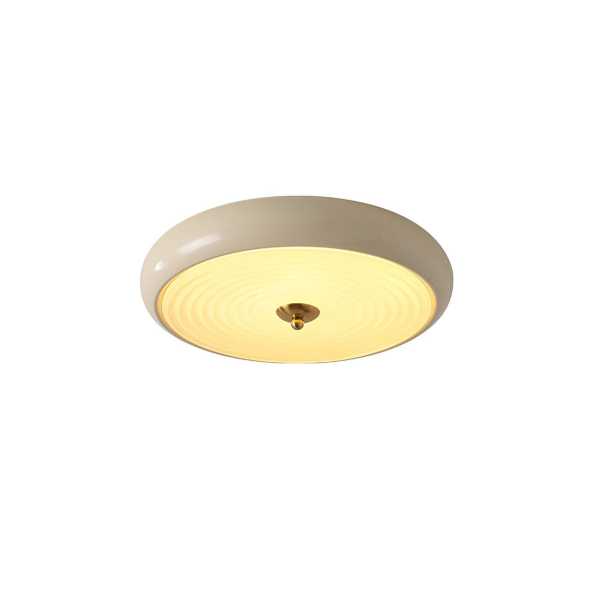 Utheara zeitgenössische minimalistische Deckenleuchte aus Milchglas in Creme