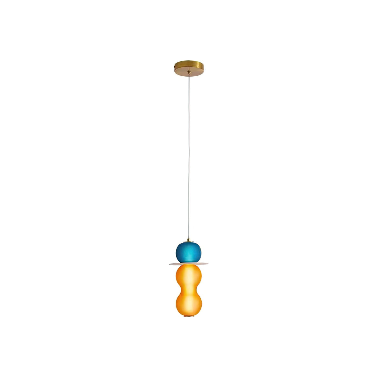 Lioririse Pendelleuchte aus farbigem Glas modern
