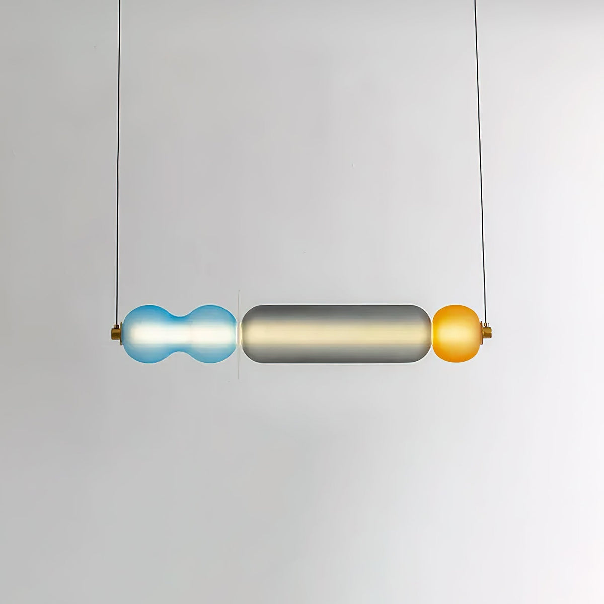 Lioririse Pendelleuchte aus farbigem Glas modern
