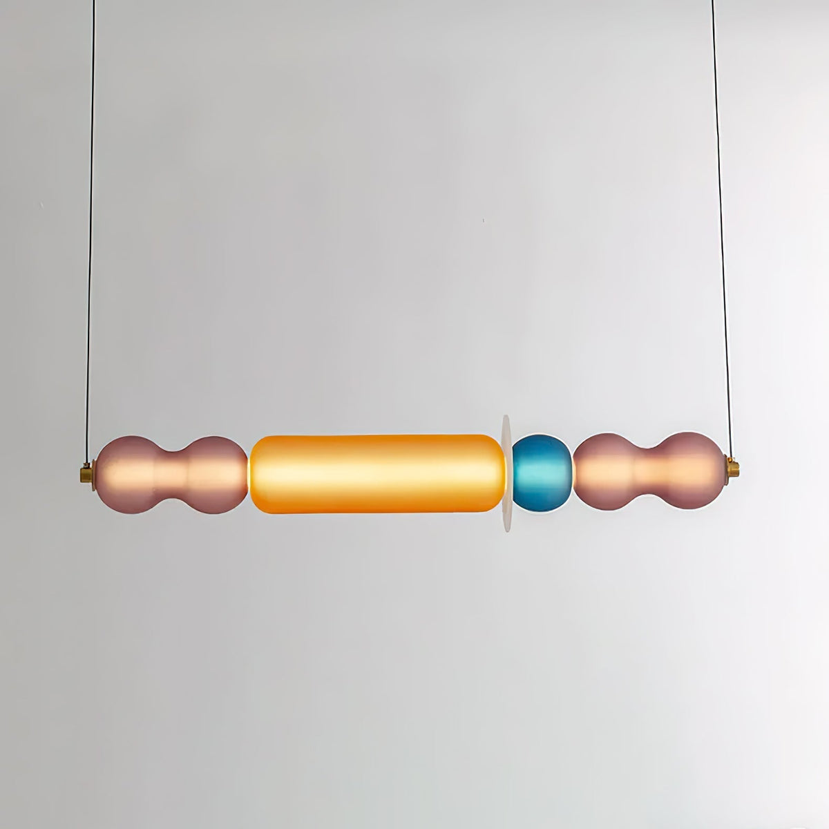 Lioririse Pendelleuchte aus farbigem Glas modern