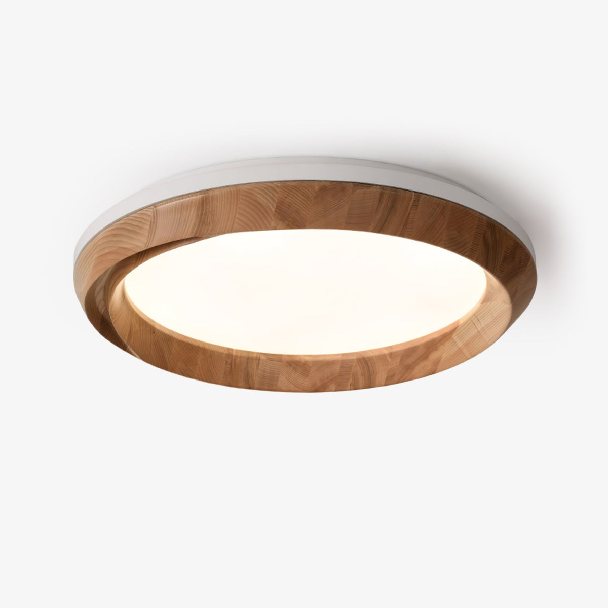 Aurdoreth zeitgenössische minimalistische Deckenleuchte aus Holz mit Wellenoptik