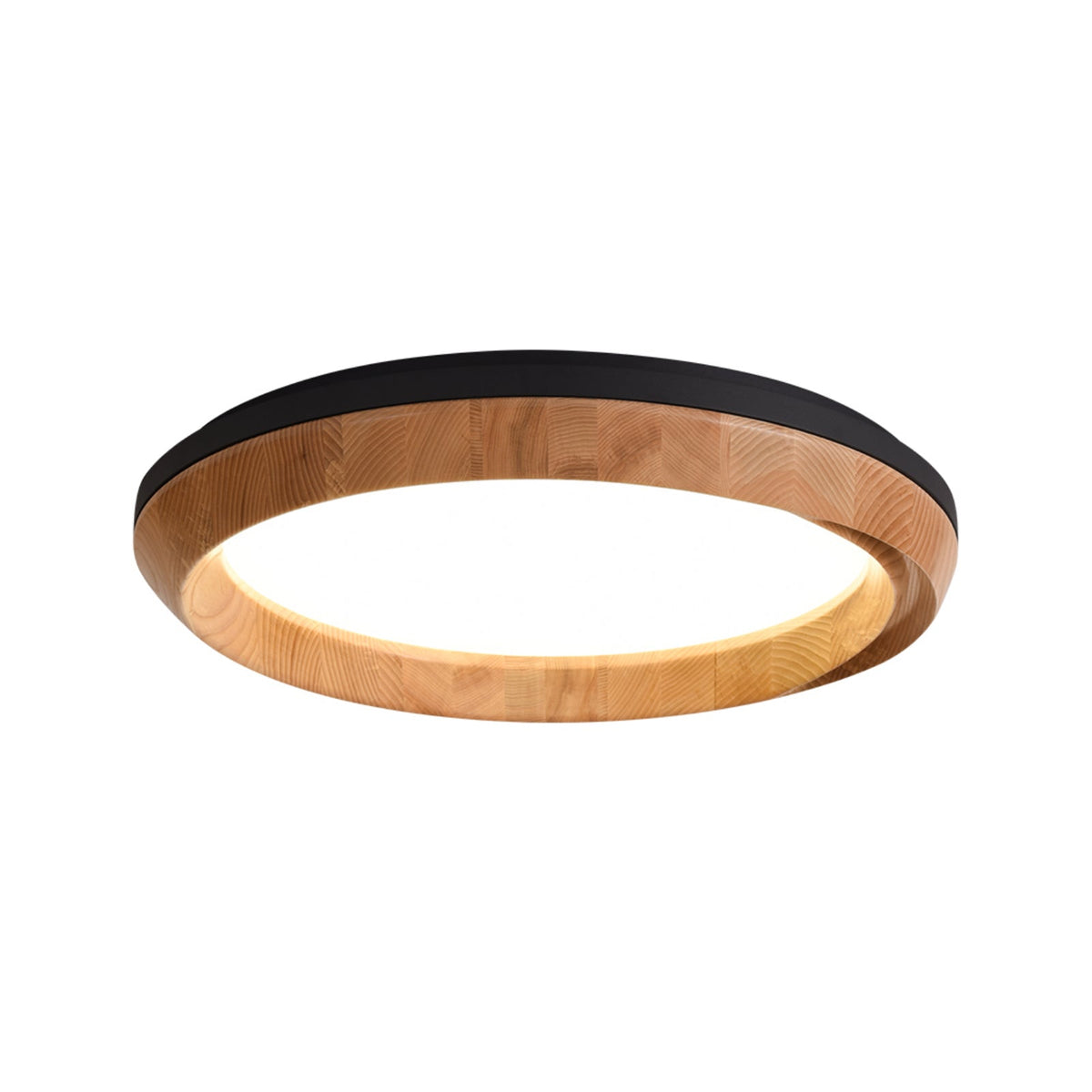 Aurdoreth zeitgenössische minimalistische Deckenleuchte aus Holz mit Wellenoptik
