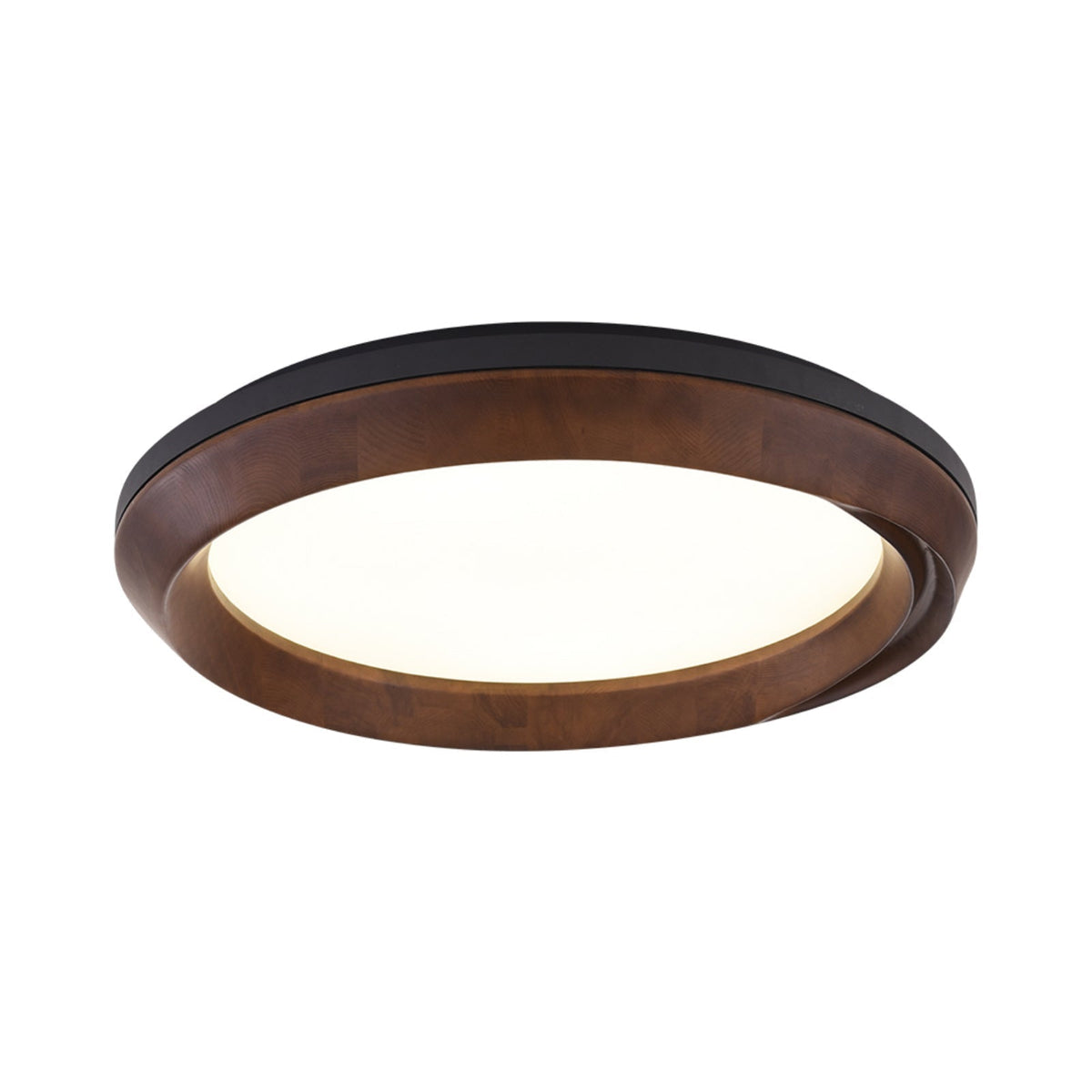 Aurdoreth zeitgenössische minimalistische Deckenleuchte aus Holz mit Wellenoptik