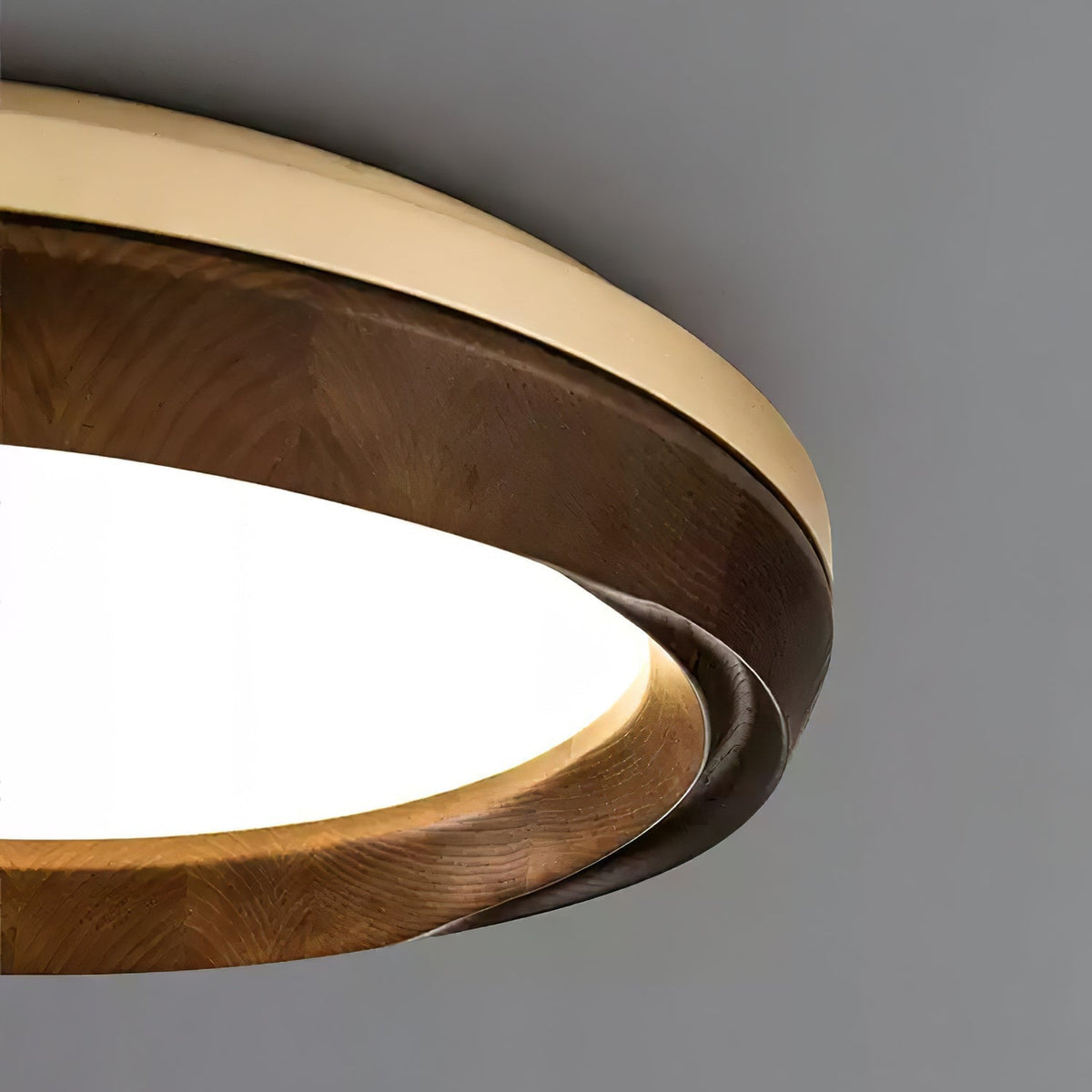 Aurdoreth zeitgenössische minimalistische Deckenleuchte aus Holz mit Wellenoptik