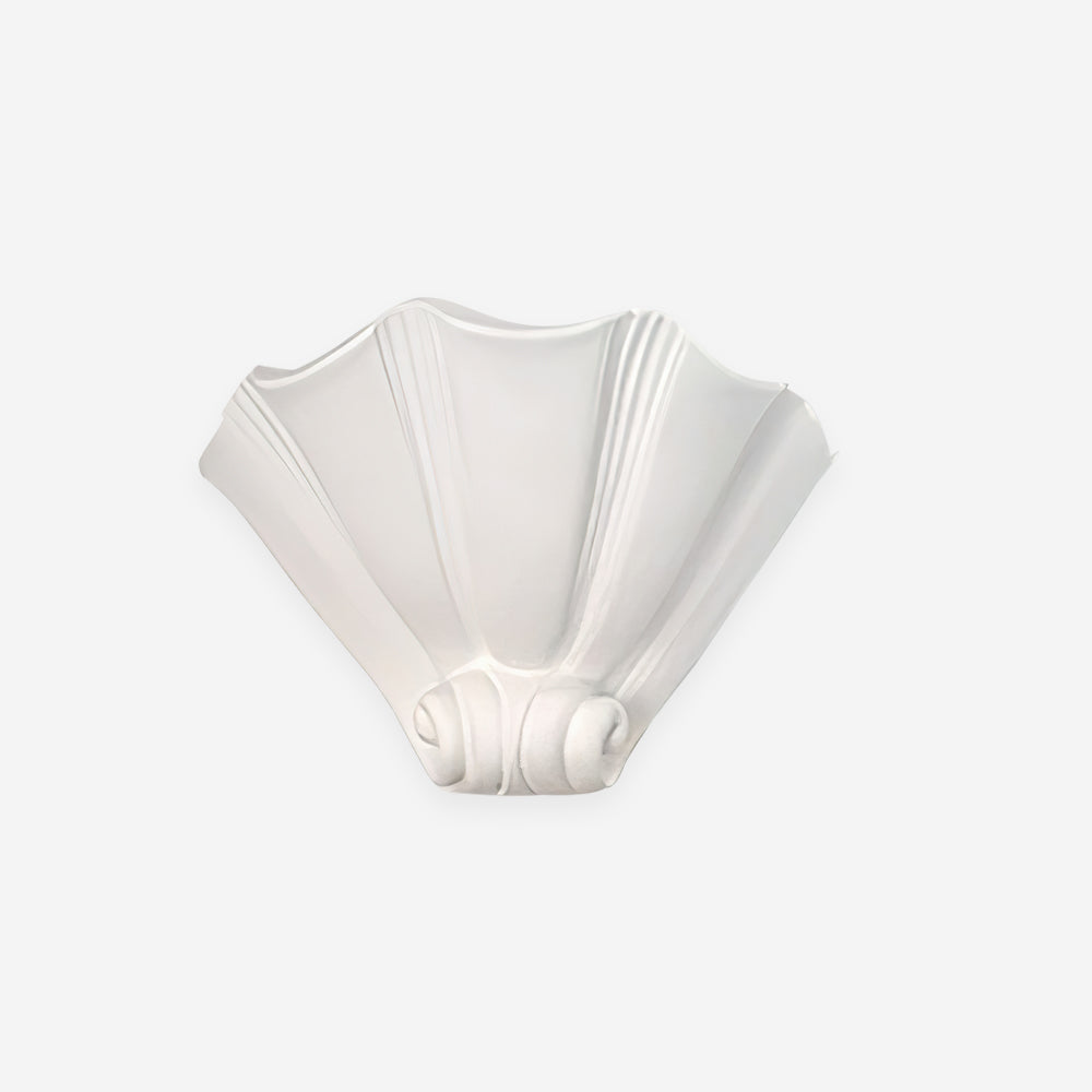 Dorien Wandleuchte aus Gips in Weiß, klassisches Design