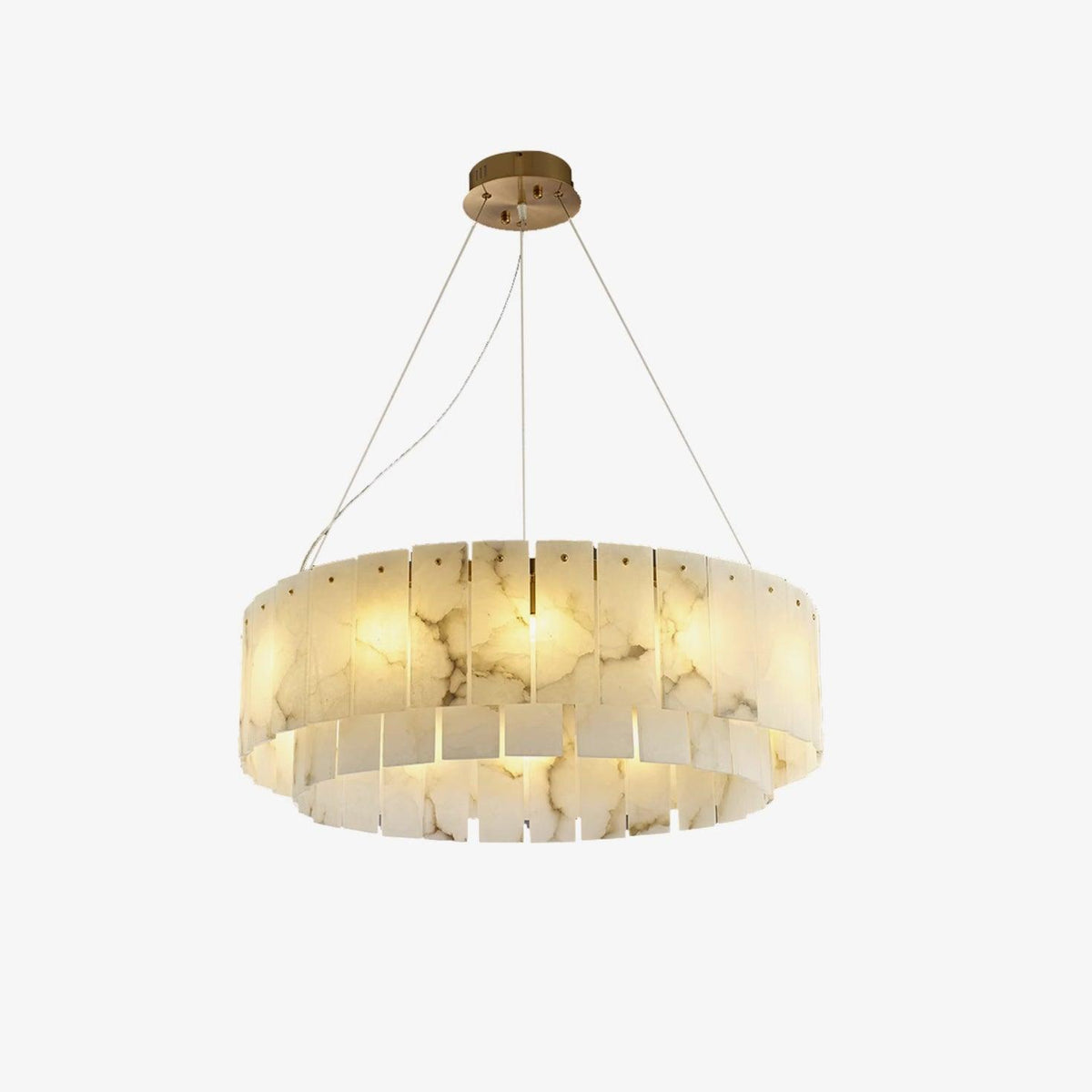 Dovin Alabaster runde Pendelleuchte
