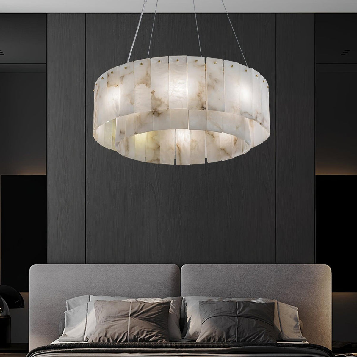 Dovin Alabaster runde Pendelleuchte
