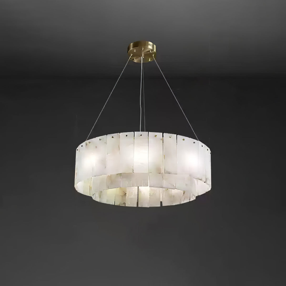 Dovin Alabaster runde Pendelleuchte