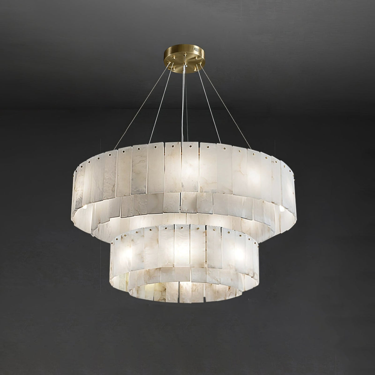Dovin Alabaster runde Pendelleuchte