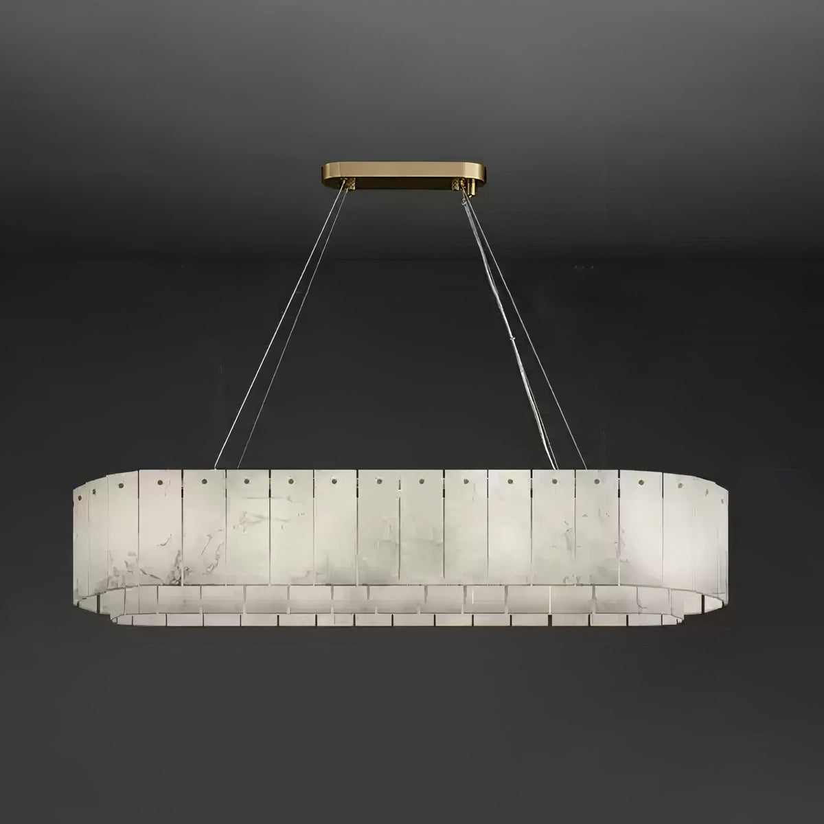 Dovin Alabaster runde Pendelleuchte