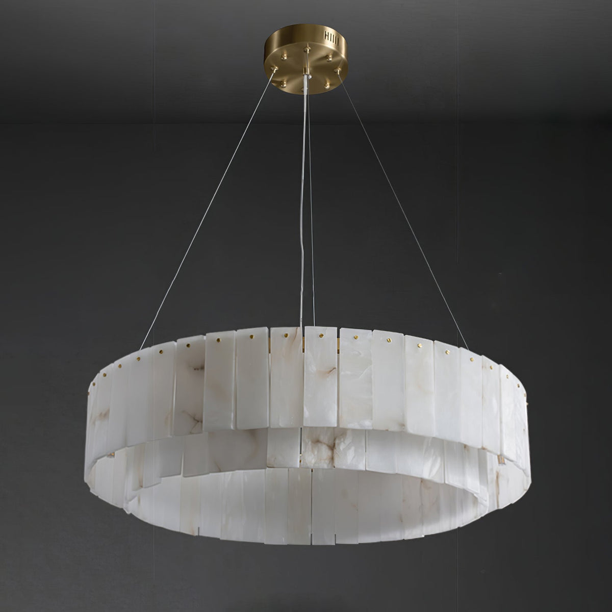 Dovin Alabaster runde Pendelleuchte
