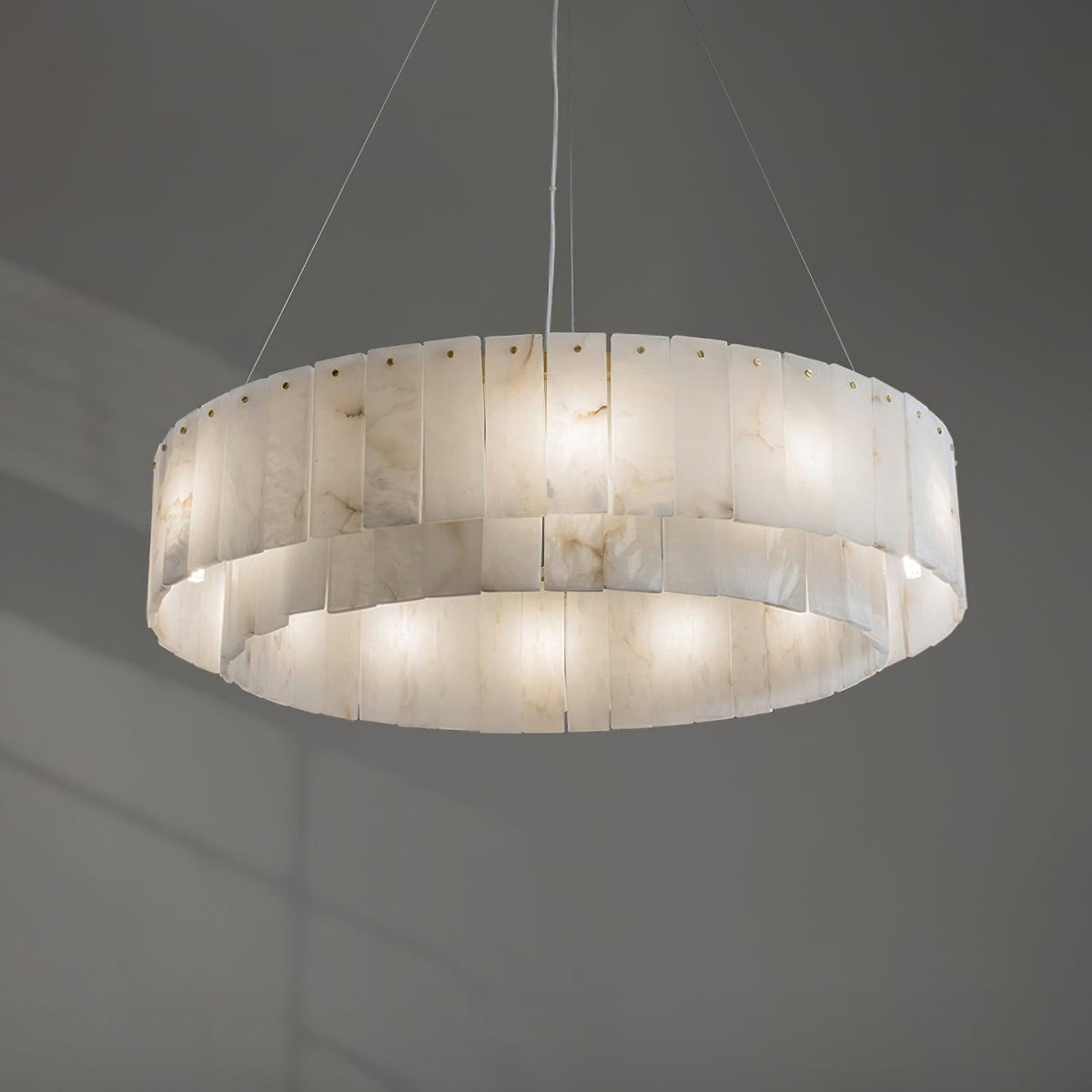 Dovin Alabaster runde Pendelleuchte
