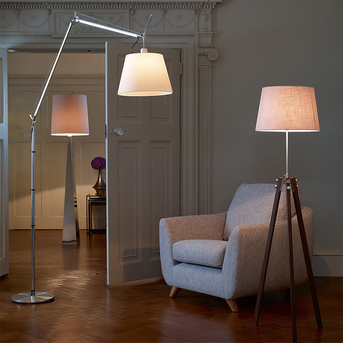Ciroce Stoff-Industrie-Stehleuchte für Wohnzimmer | Cielum