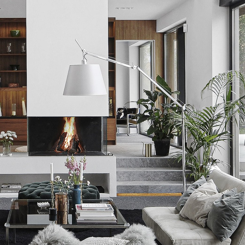 Ciroce Stoff-Industrie-Stehleuchte für Wohnzimmer | Cielum
