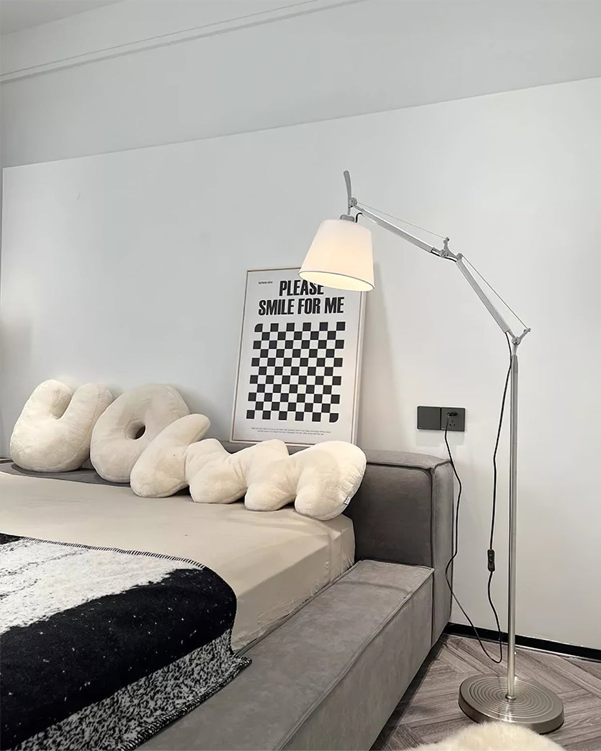 Ciroce Stoff-Industrie-Stehleuchte für Wohnzimmer | Cielum