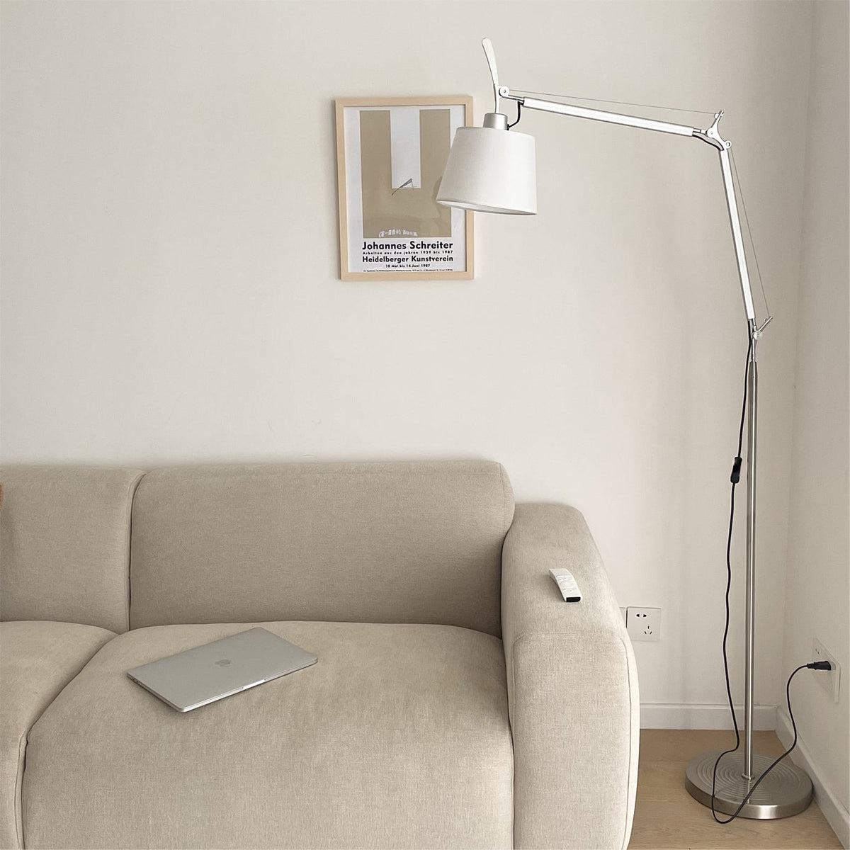 Ciroce Stoff-Industrie-Stehleuchte für Wohnzimmer | Cielum