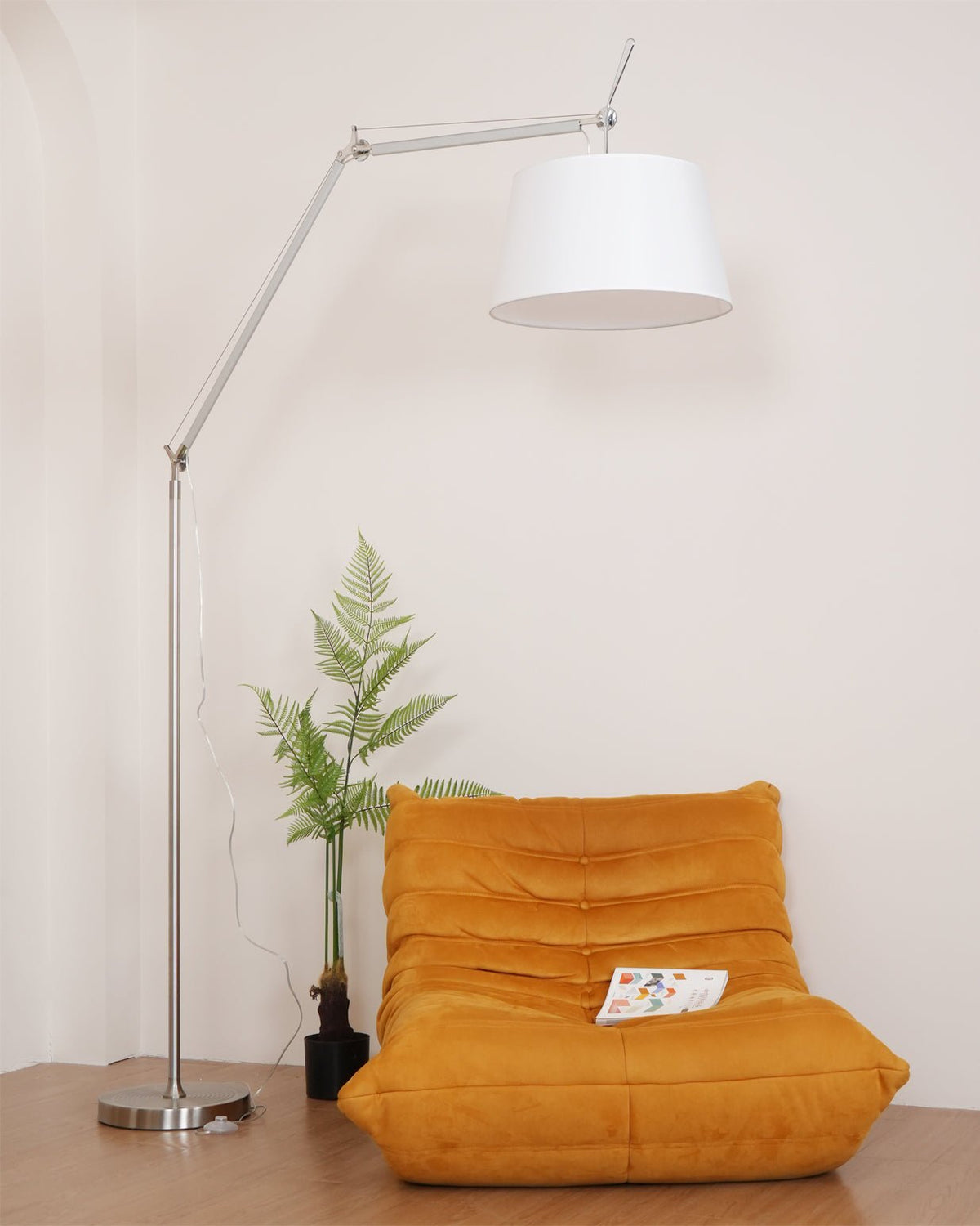 Ciroce Stoff-Industrie-Stehleuchte für Wohnzimmer | Cielum