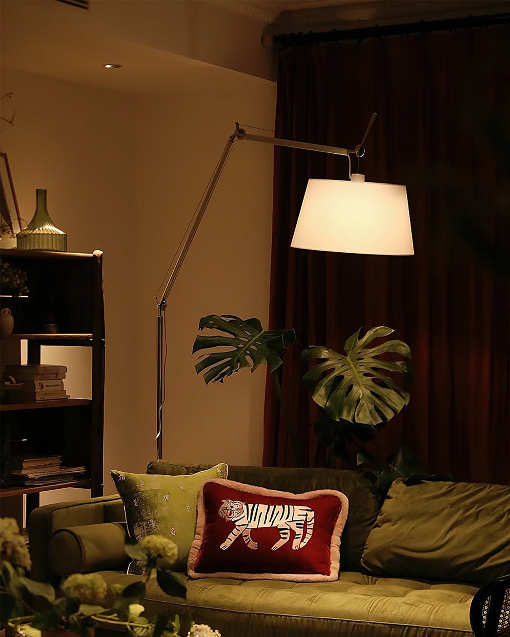 Ciroce Stoff-Industrie-Stehleuchte für Wohnzimmer | Cielum